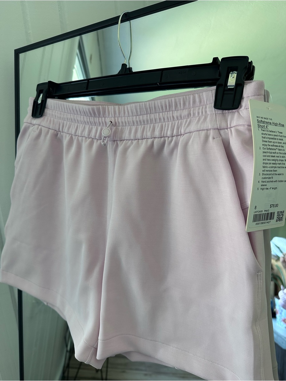 lululemon athletica Softstreme High-Rise Shorts in Light Pink